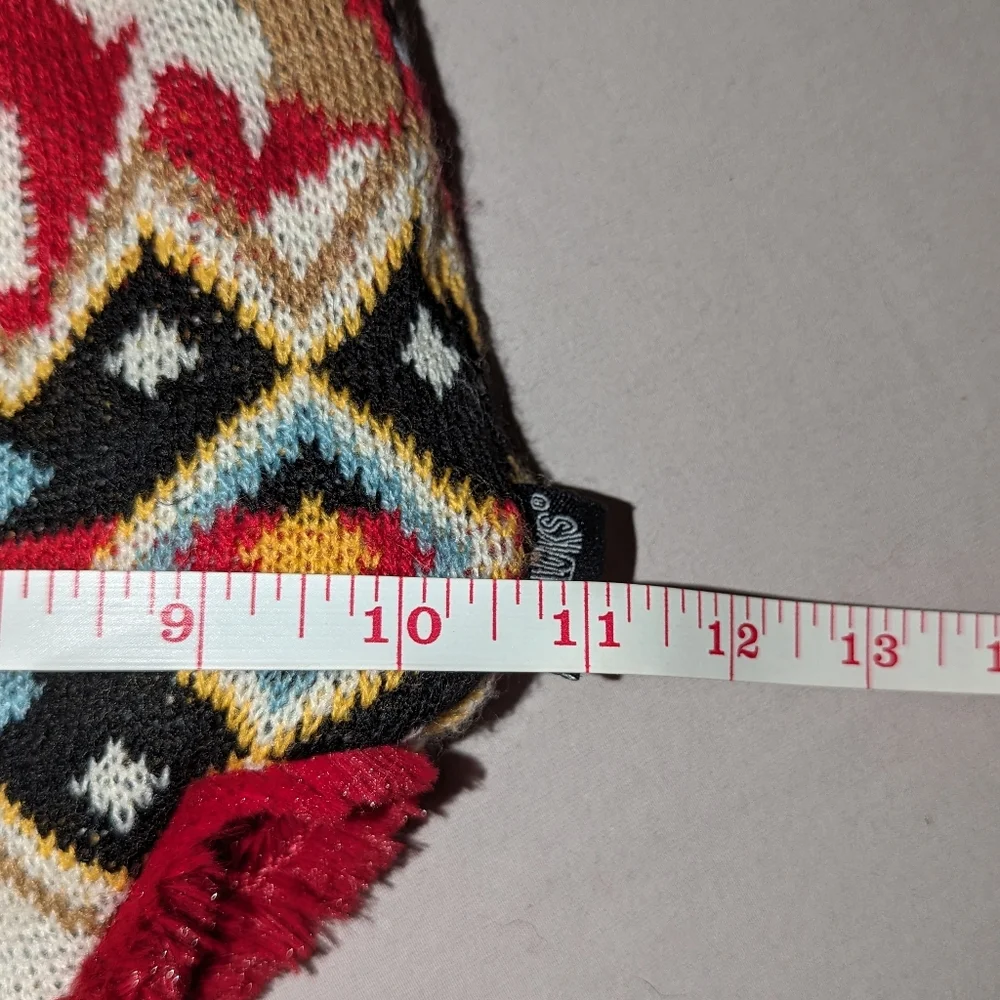 Muk Luks Faux Fur Lined Knit Tassel Hat with Ear Flaps Hot Pink - Picture 6 of 7